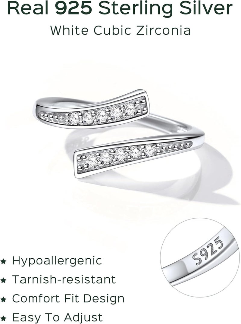 ChicSilver Toe Rings for Women 925 Sterling Silver Toe Ring Hypoallergenic Adjustable Open Rings for Women Summer Jewelry - Image 4